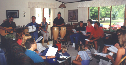 Worship at Johnson home