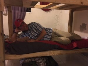 Photo of Gary on the bunk bed